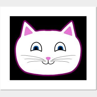 White Cat Posters and Art